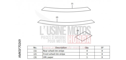 KIT,WHEEL STRIPE SET *NHB53P* CRF1100D2N de 2022